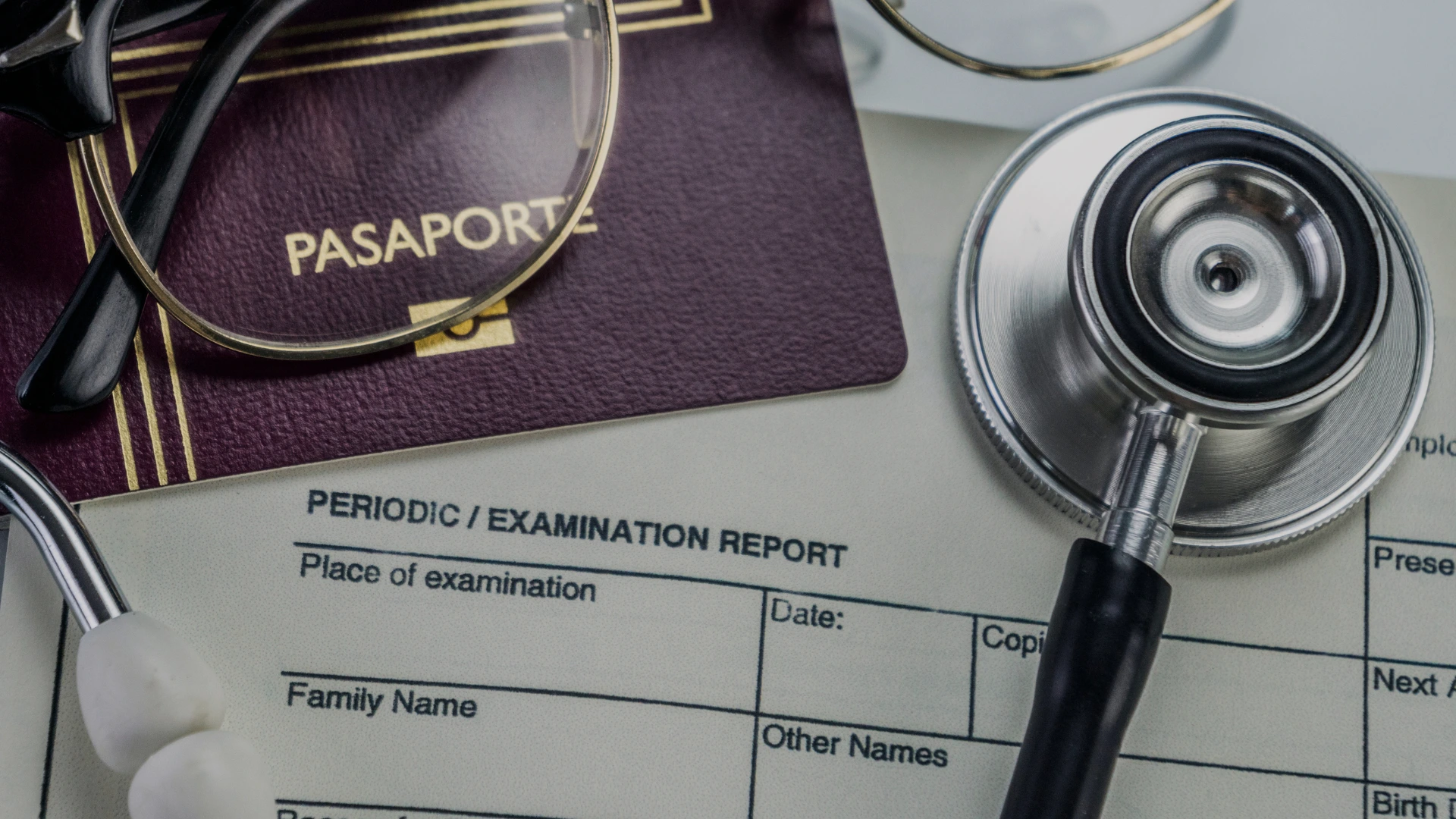 image showing passport and stethoscope